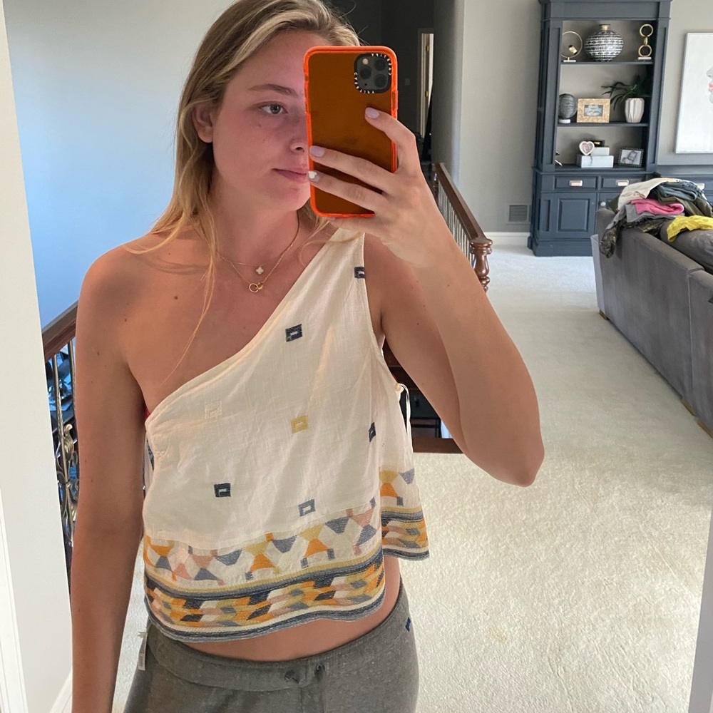 Free people one shoulder crop top